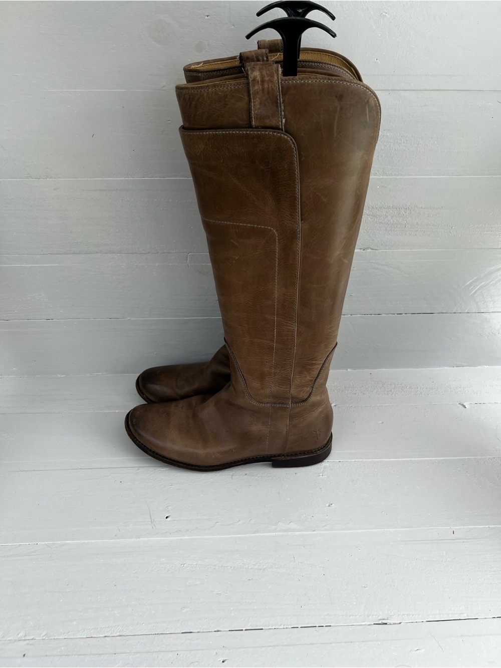 Frye Brown Leather Riding Boots Women's 6.5 B Paige Tall Shoes 77534